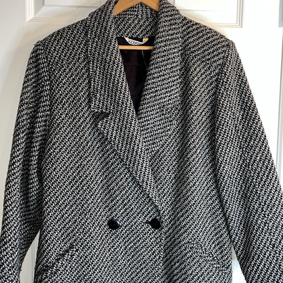 Xception Vintage Canadian made oversized L XL wool blend coat tweed - Picture 4 of 16